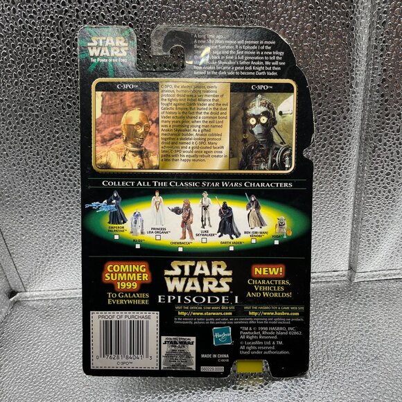 Star Wars – C-3PO Action Figure (Removable Arm) – The Power of the Force with Fl - Picture 3 of 4